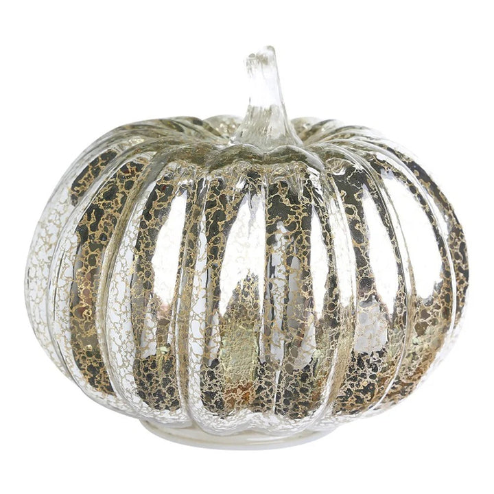 Amber Glow Glass Pumpkin