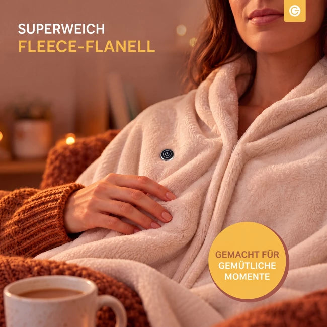 USB-Wärmeponcho aus weichem Fleece