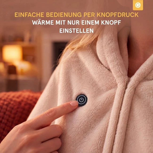 USB-Wärmeponcho aus weichem Fleece