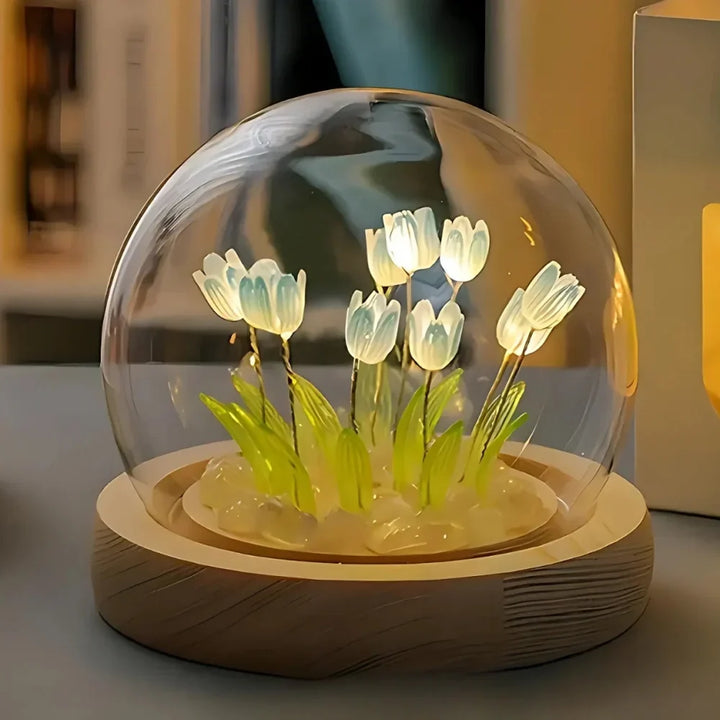 Tulpenlampe im Glas