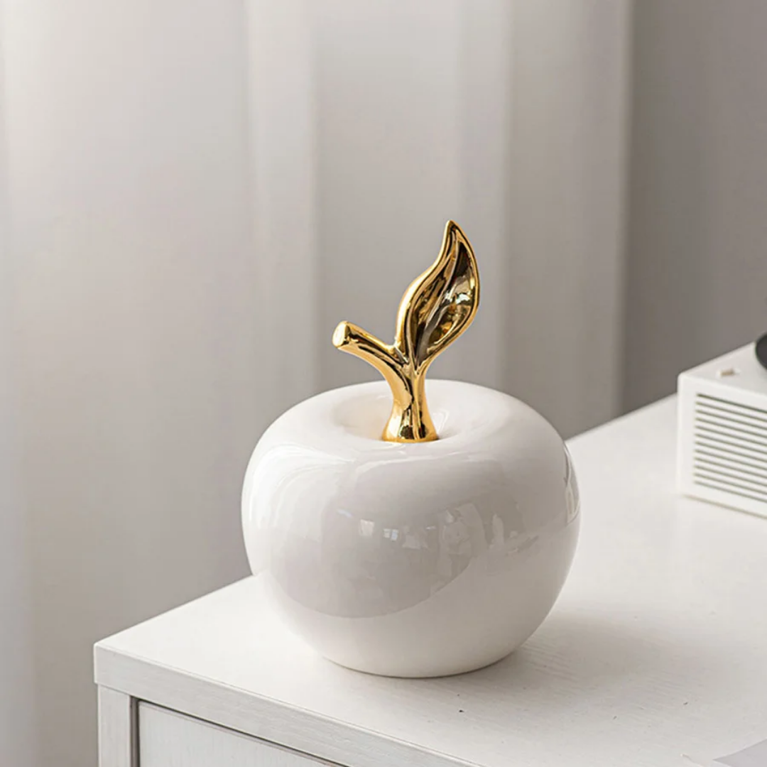 Golden Apfel – Keramik Skulptur