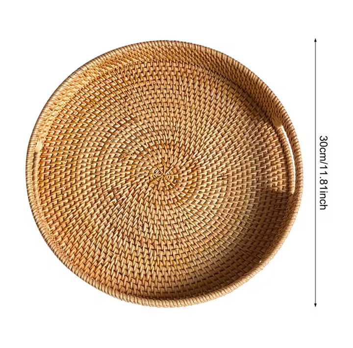 Rattan-Rundtablett