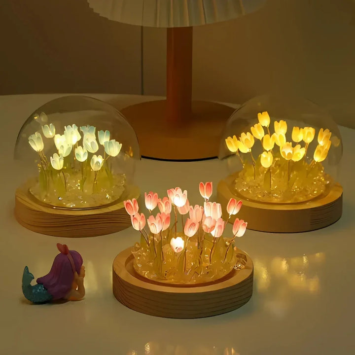 Tulpenlampe im Glas