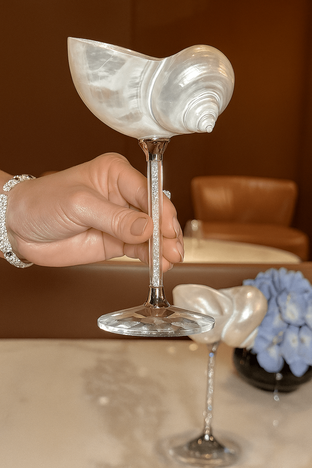 Seashell Enchanté Cup™️ Set aus 2 Kristallgläsern