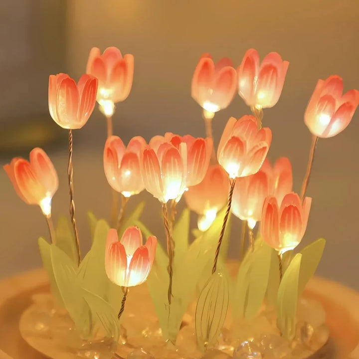 Tulpenlampe im Glas