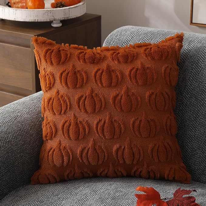 Pumpkin Kissenbezüge aus Plüsch – 2er-Set