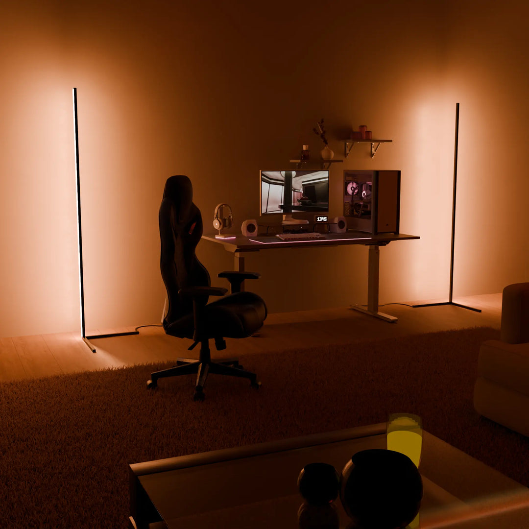 Moderne RGB Stehlampe | Ambient LED Eckleuchte