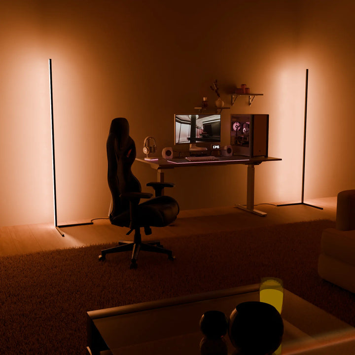 Moderne RGB Stehlampe | Ambient LED Eckleuchte
