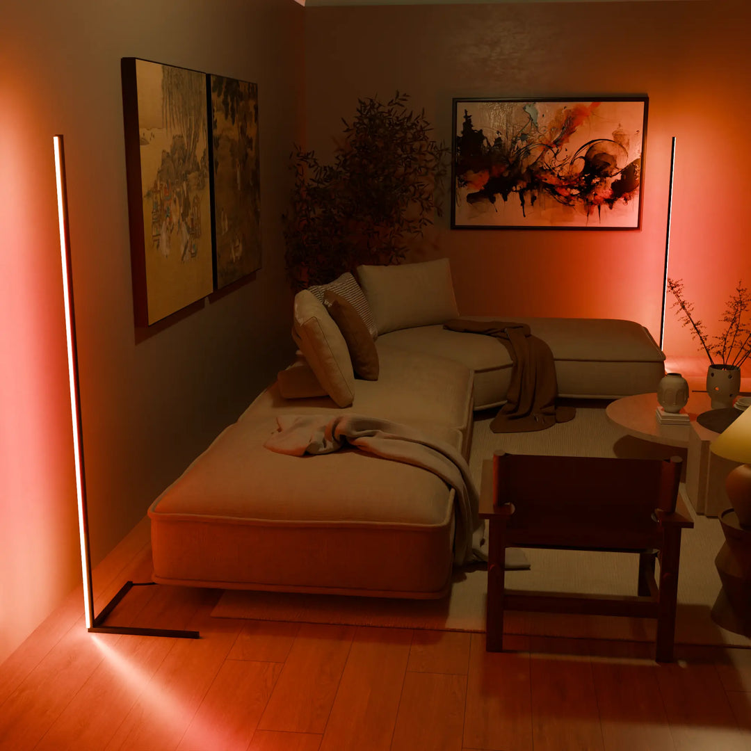 Moderne RGB Stehlampe | Ambient LED Eckleuchte