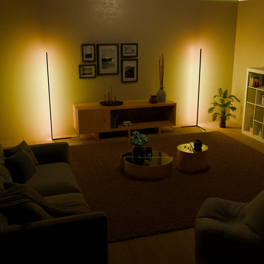 Moderne RGB Stehlampe | Ambient LED Eckleuchte