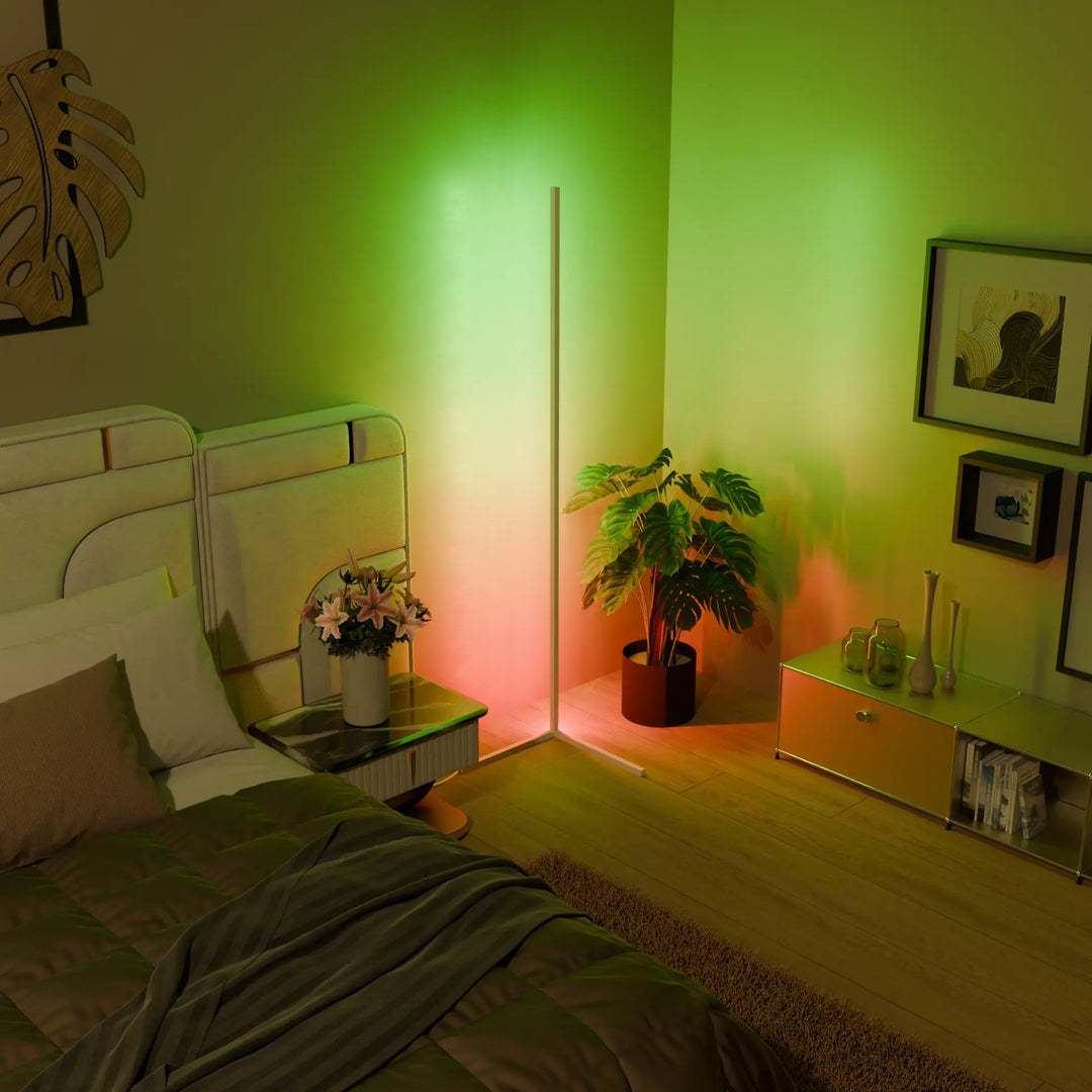 Moderne RGB Stehlampe | Ambient LED Eckleuchte