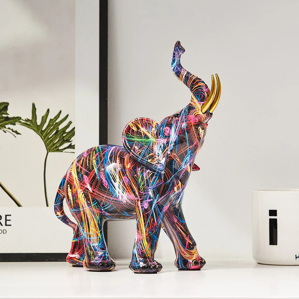 Skulptur Graffiti-Elefant