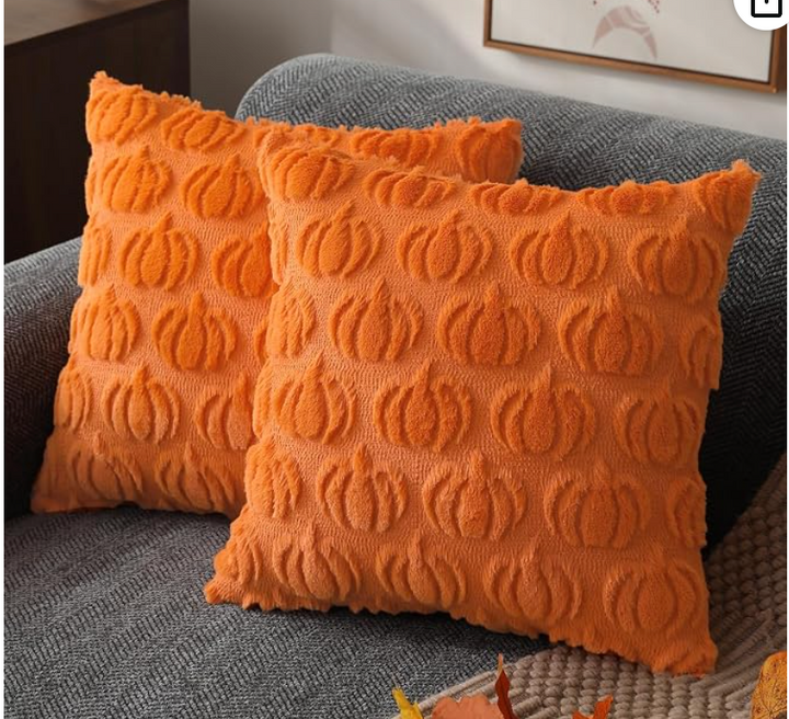 Pumpkin Kissenbezüge aus Plüsch – 2er-Set