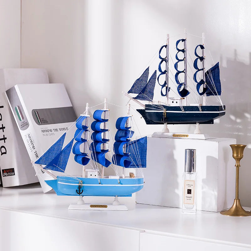 Klassisches Segelboot – Holzdekor