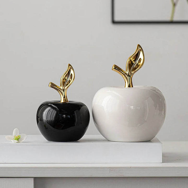 Golden Apfel – Keramik Skulptur
