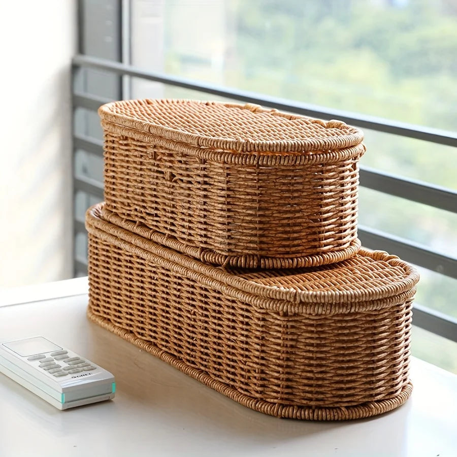 Boho Weidenkorb – Aufbewahrungskorb