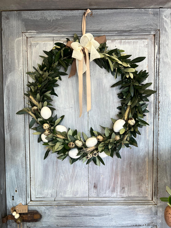 Stublute Osterkranz White & Olive