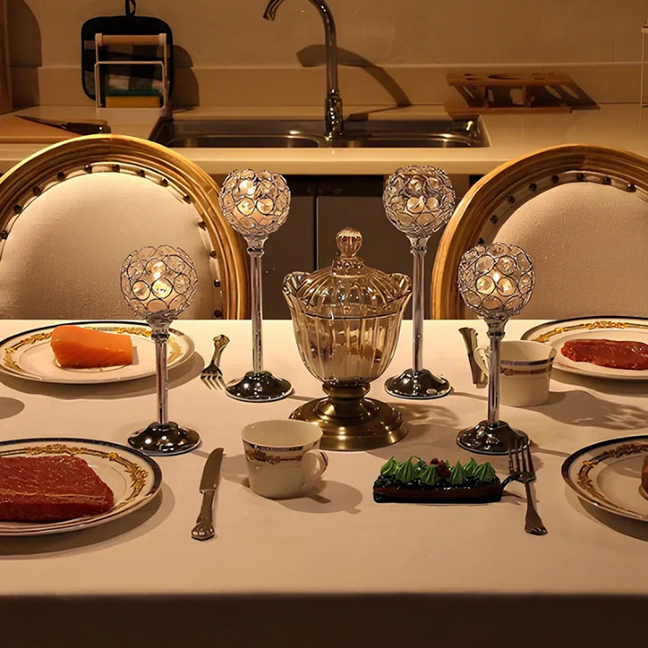 Kristallglanz Kerzenhalter-Set