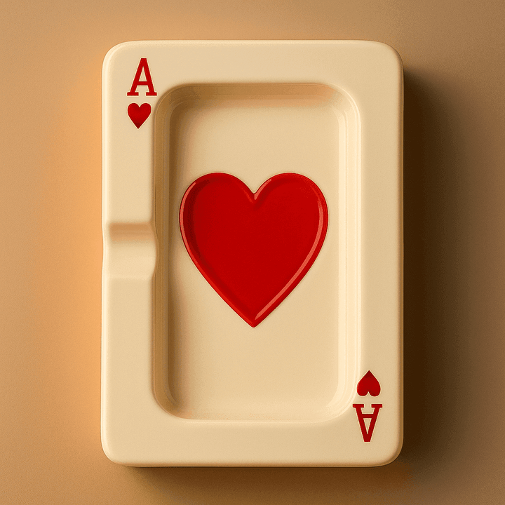 Ace of Hearts &amp; Spades Aschenbecher