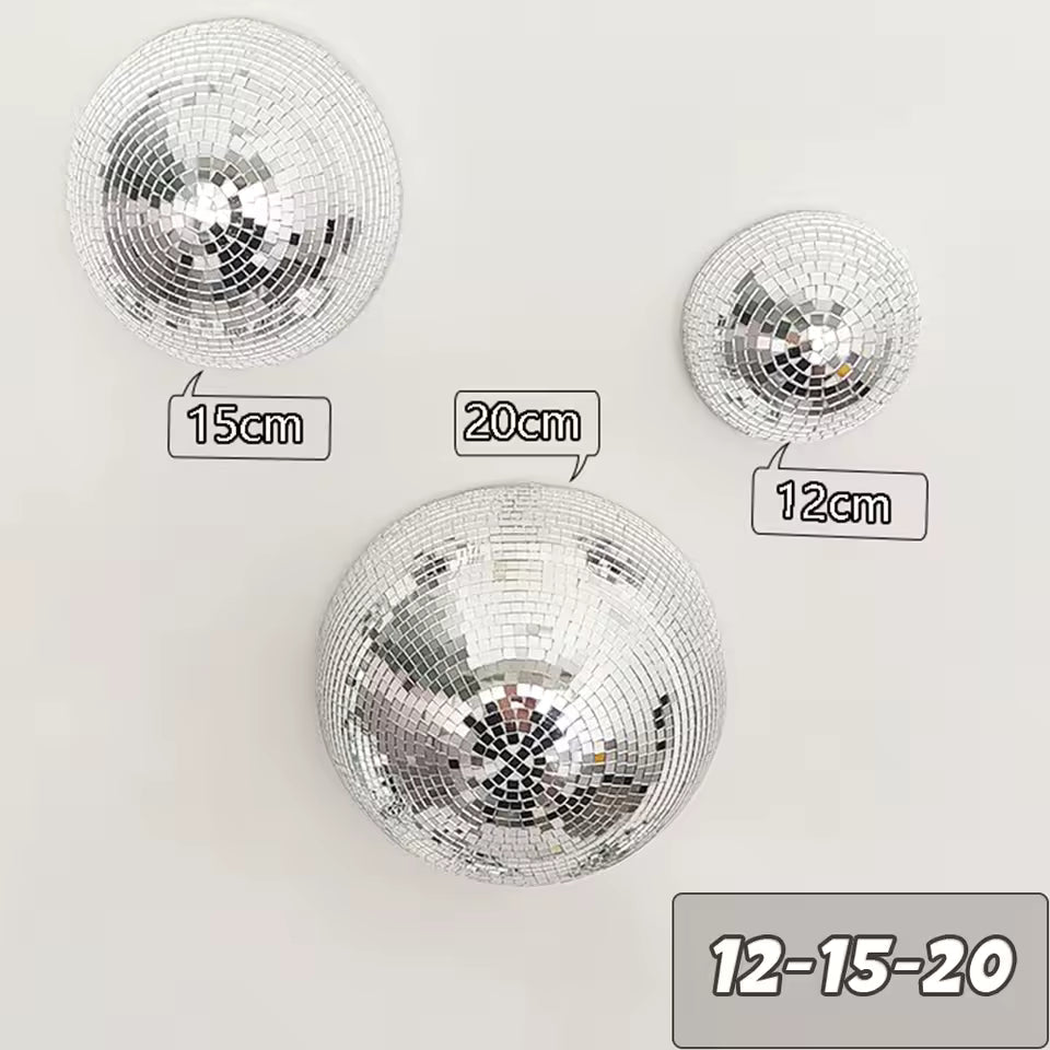 Silver Mirror Disco Ball Wall Decor