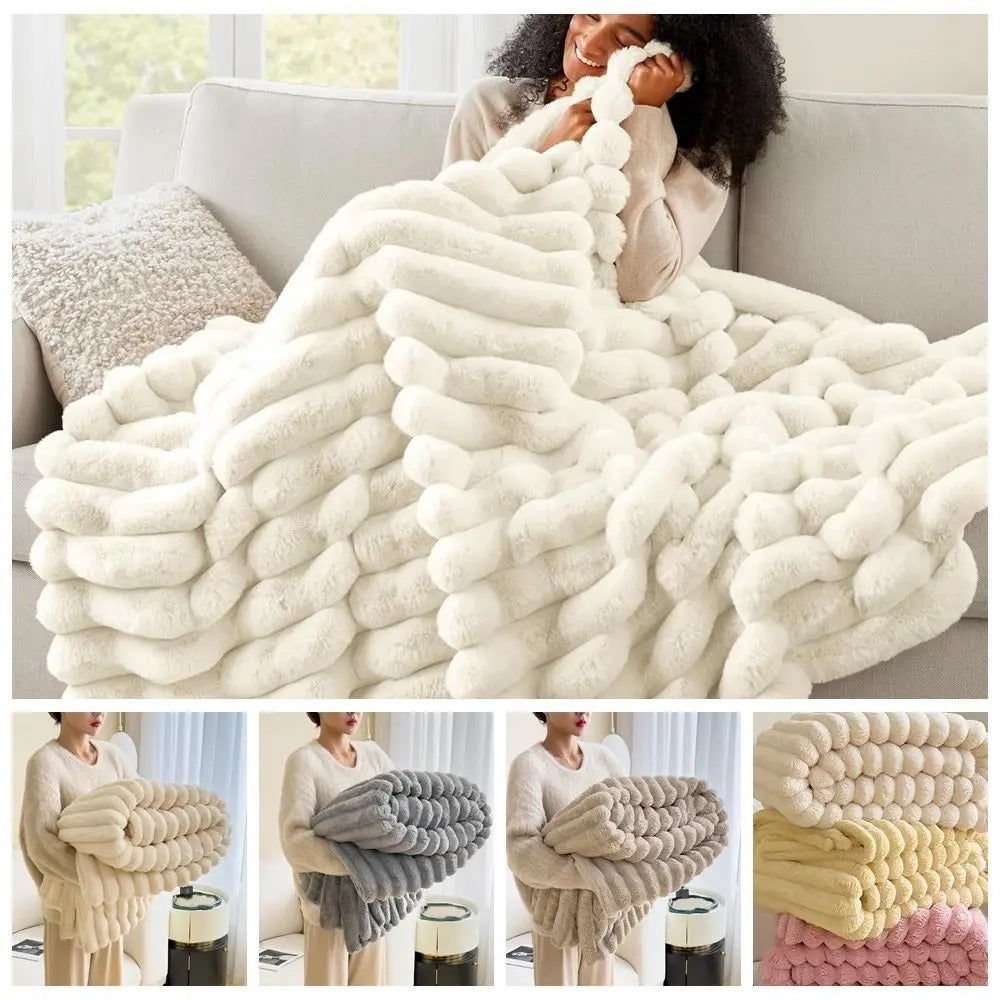 Cozy Stripes Wohndecke – 100 × 150 cm