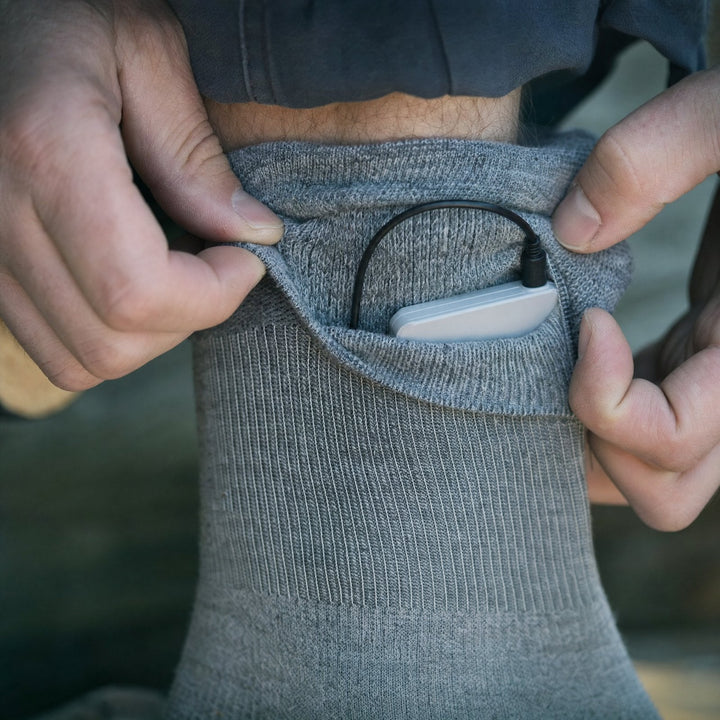 Beheizbare Merino-Socken für kalte Tage