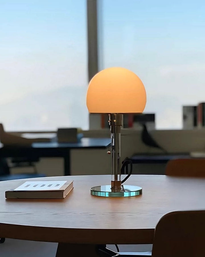 Lampada da tavolo a fungo cromata