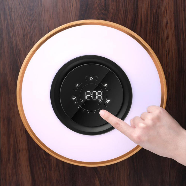 Circle of Life – Design-Tischleuchte mit Bluetooth &amp; Qi-Ladefunktion