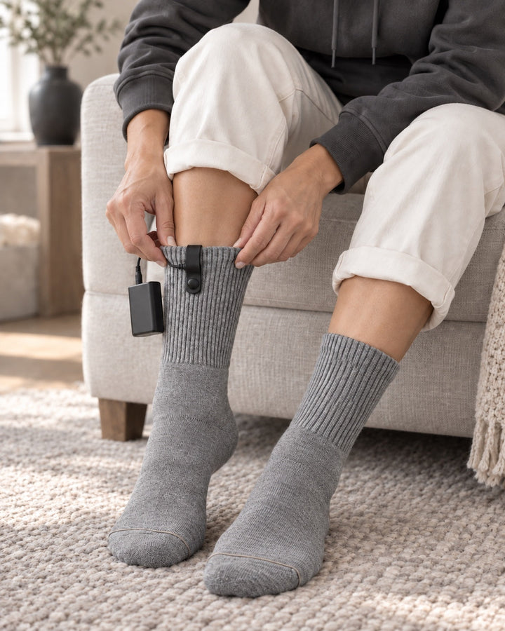 Beheizbare Merino-Socken für kalte Tage