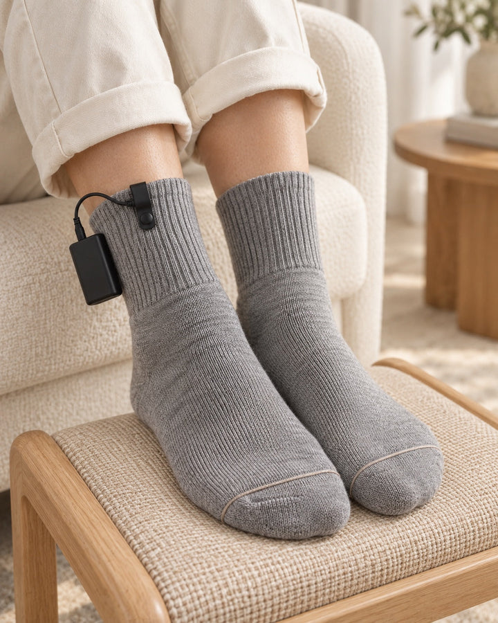 Beheizbare Merino-Socken für kalte Tage