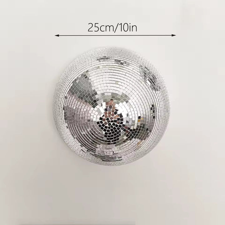 Decorazione da parete con specchio da discoteca – Argento