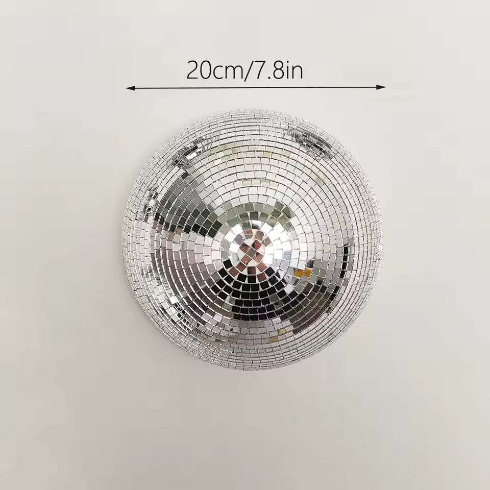 Decorazione da parete con specchio da discoteca – Argento