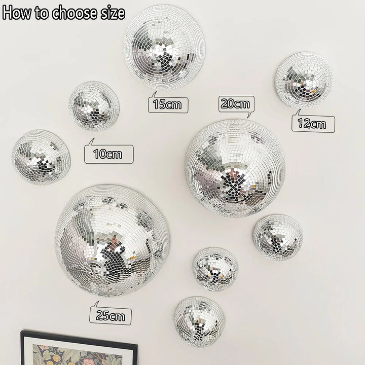 Silver Mirror Disco Ball Wall Decor