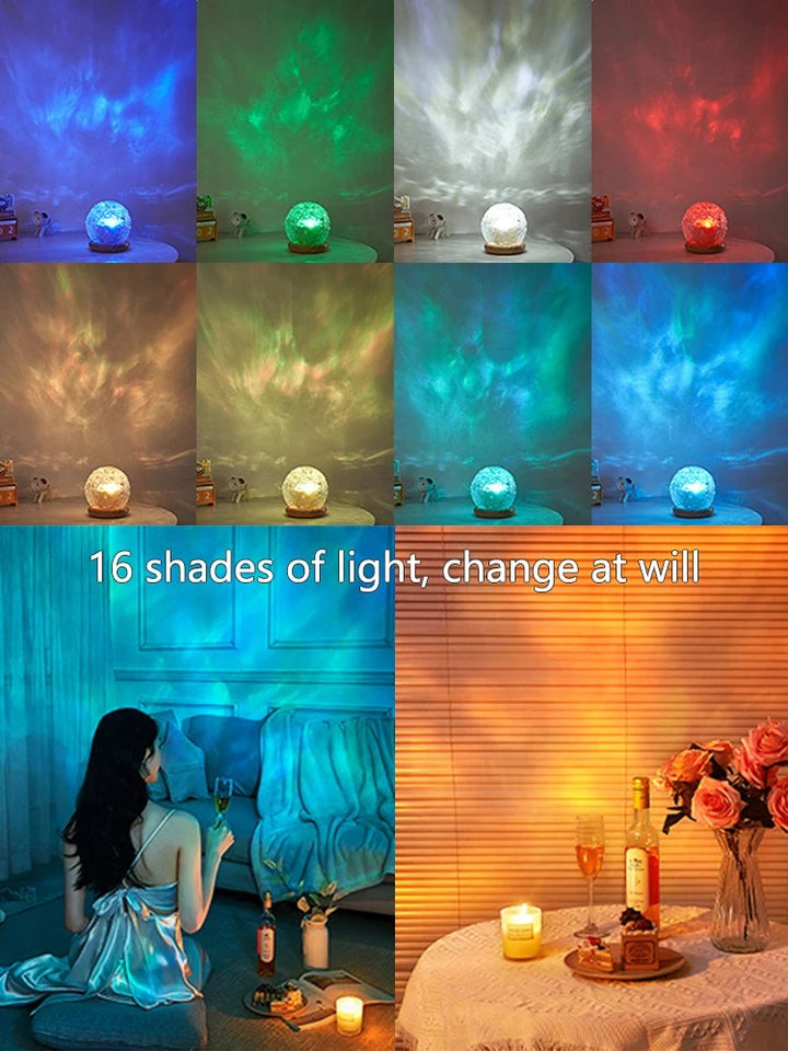 Kristall-Lichtkugel mit 16 Farben