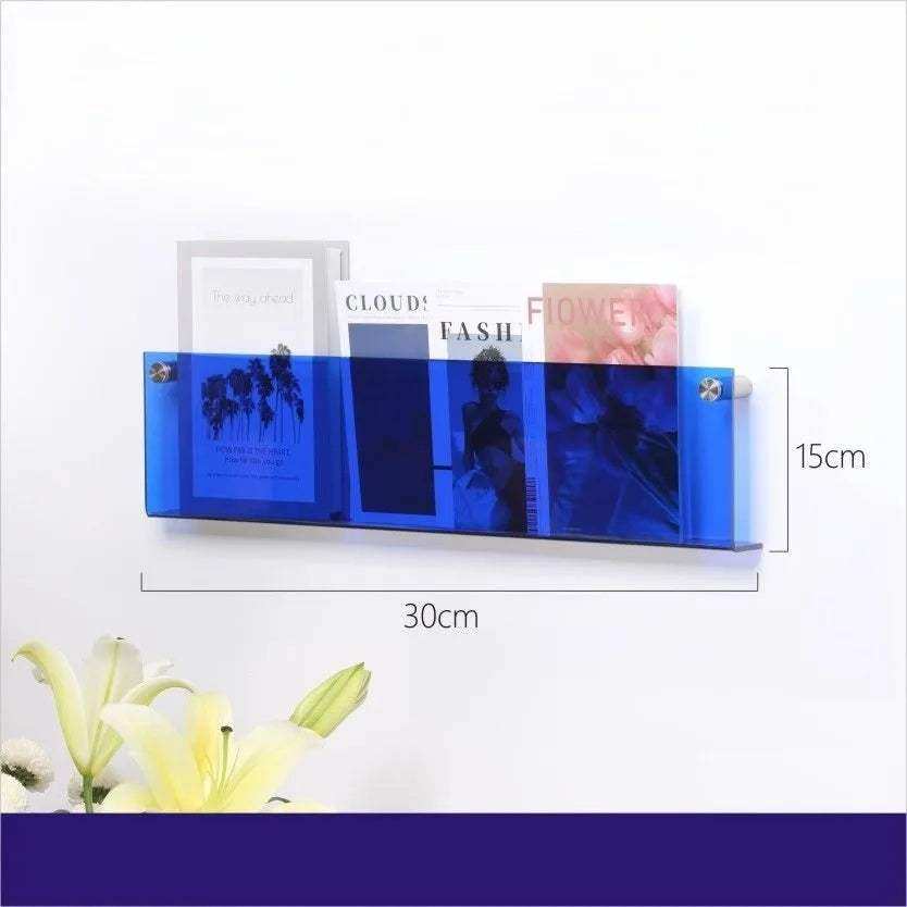 Schwebender Acryl Magazinhalter