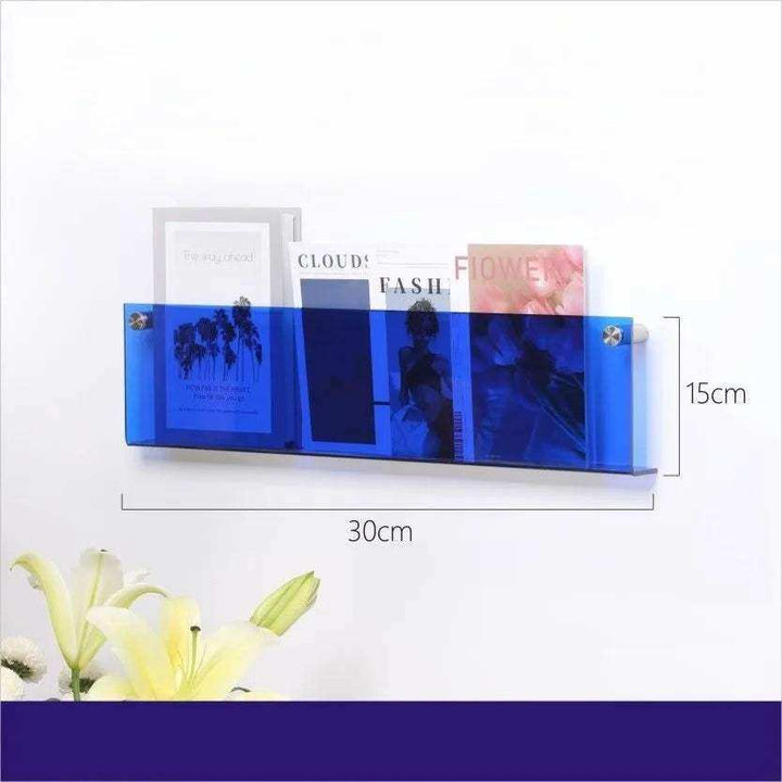 Schwebender Acryl Magazinhalter