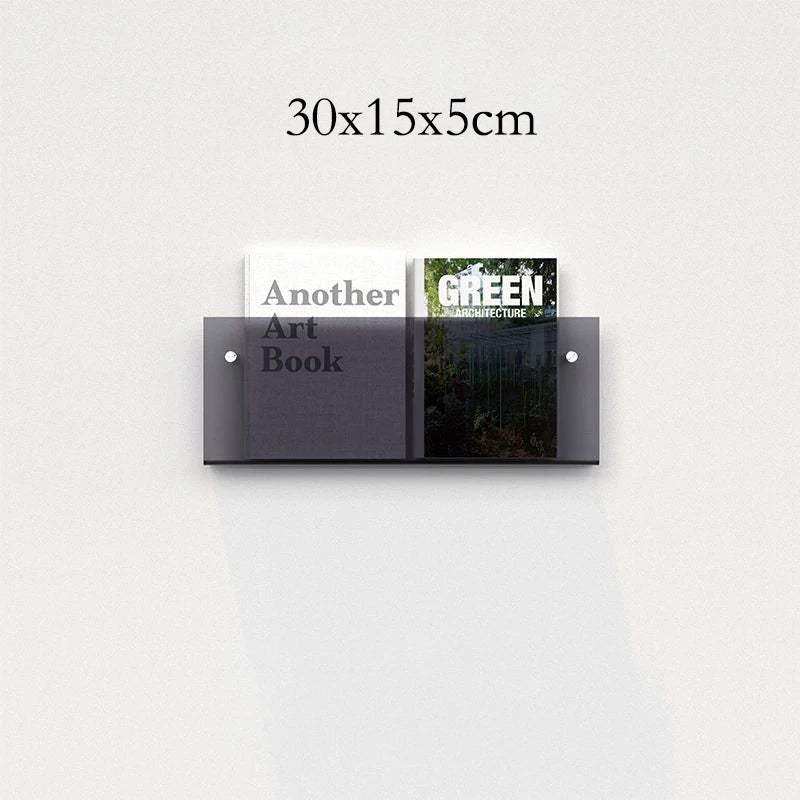 Schwebender Acryl Magazinhalter