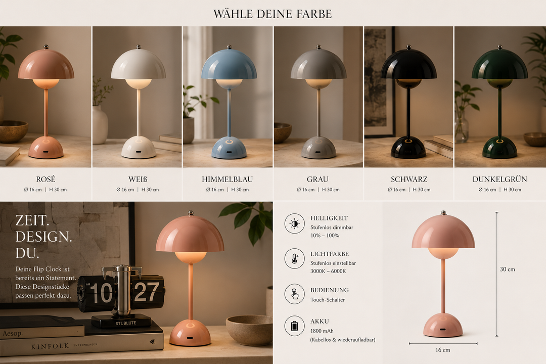 Die Flowerpot LED-Tischleuchte