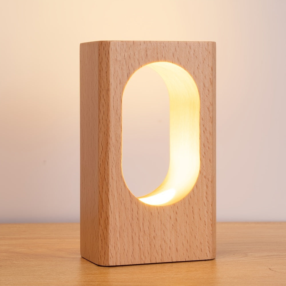 Lampada in legno di quercia
