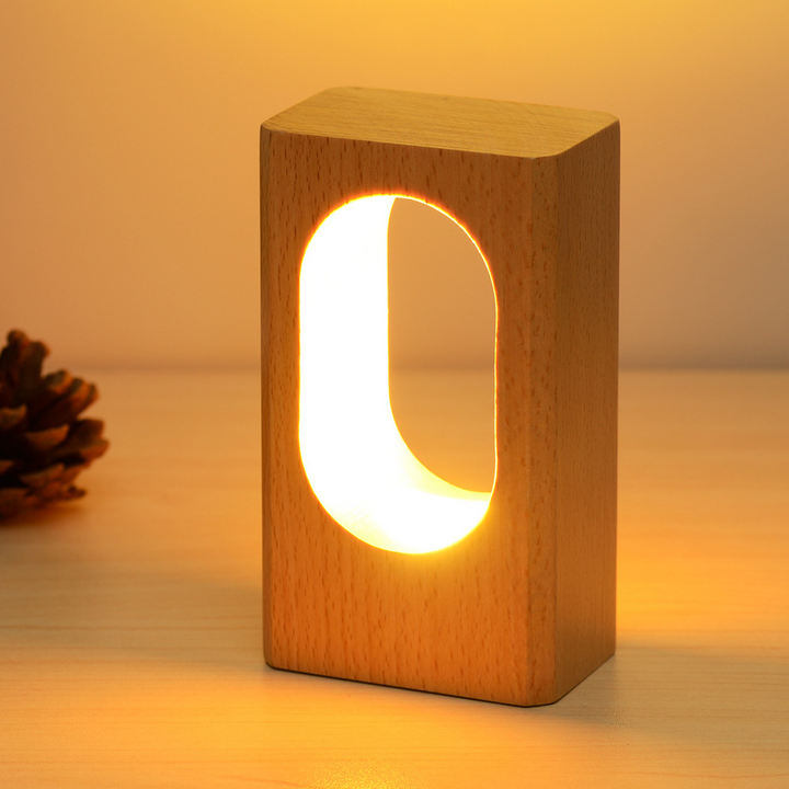 Lampada in legno di quercia