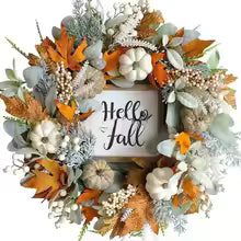 Herbstlicher Kürbiskranz