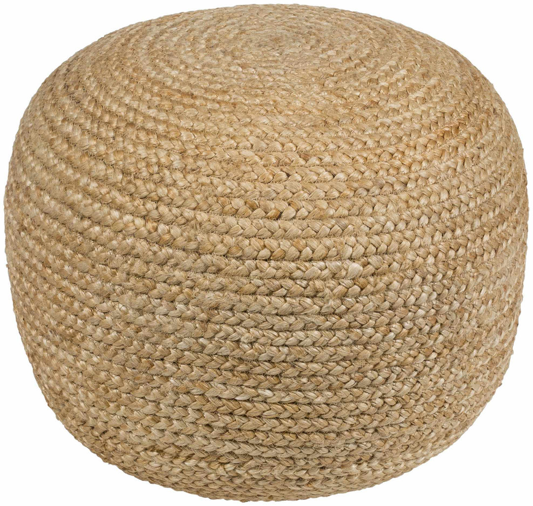 Pouf rotondo in iuta Kaumakani – intrecciato