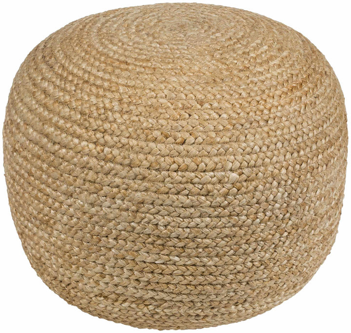 Pouf rotondo in iuta Kaumakani – intrecciato