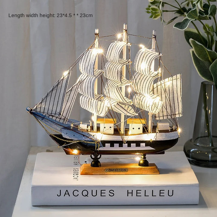 Barca a vela classica – decorazioni in legno