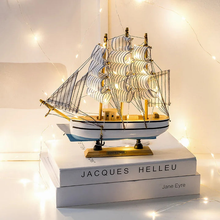 Barca a vela classica – decorazioni in legno