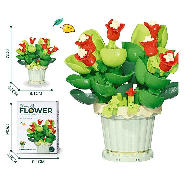 Set di costruzioni floreali creative