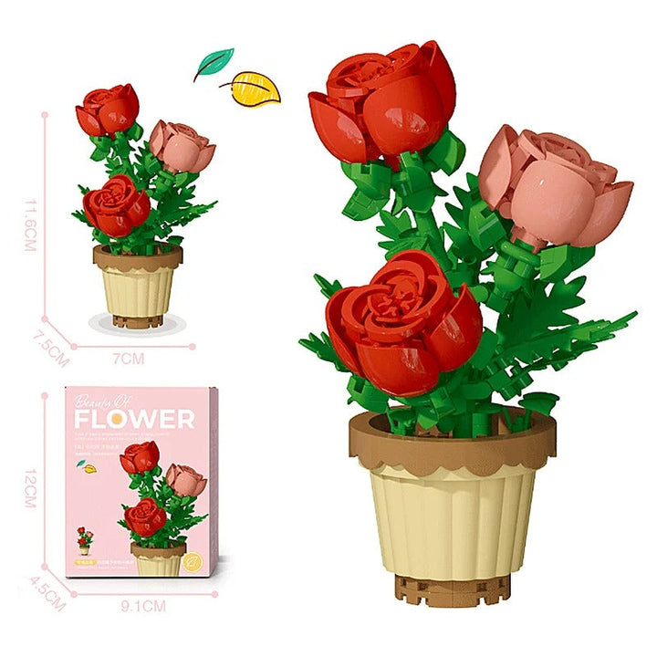 Set di costruzioni floreali creative