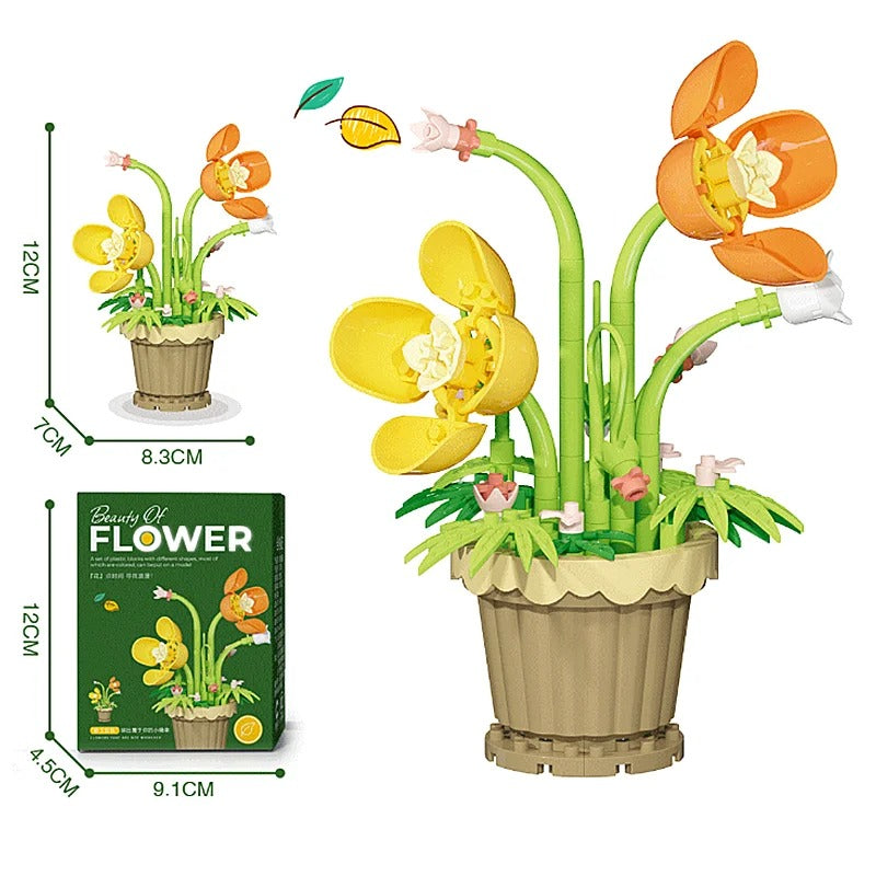 Set di costruzioni floreali creative