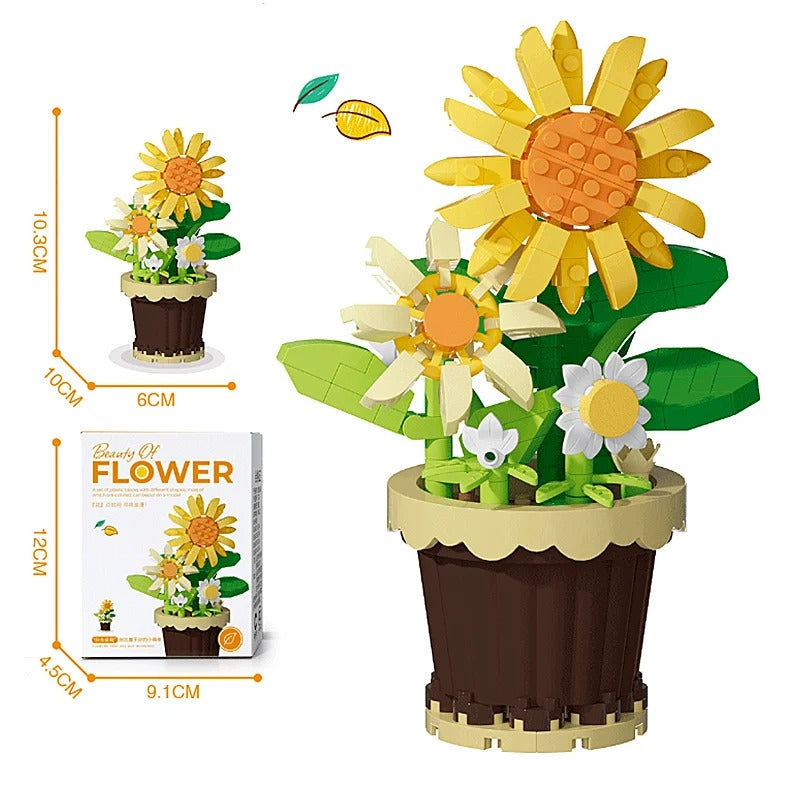 Set di costruzioni floreali creative