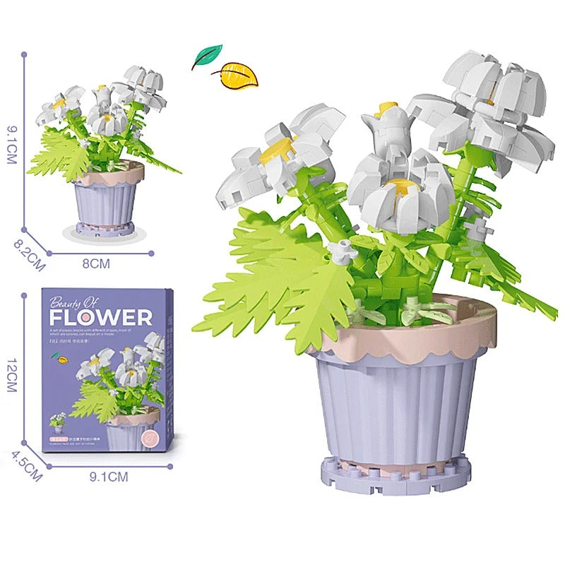 Set di costruzioni floreali creative